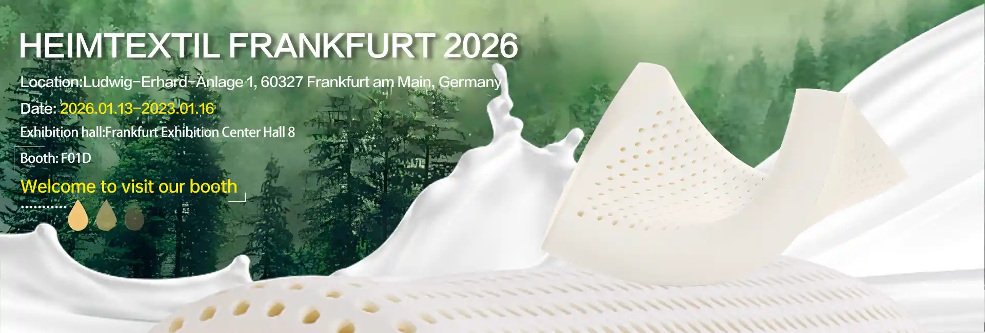 Ọ dịla njikere maka ngosi akwa ụlọ na azụmahịa nke 2026? Gaa na Jiasheng Latex na F01D